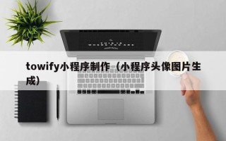 庄河towify小程序制作（小程序头像图片生成）